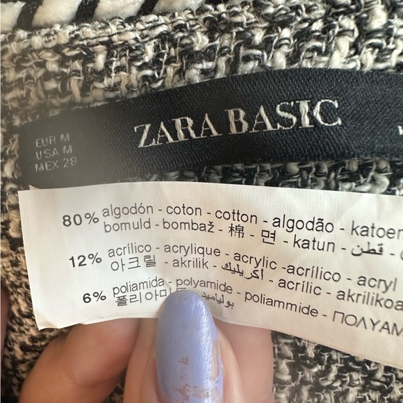 Zara Tweed Shirt Dress Size Medium - Picture 14 of 15